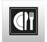 Signalétique restaurant - Pictogramme Restaurant - Gravoply