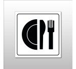 Signalétique restaurant - Pictogramme Restaurant - Gravoply