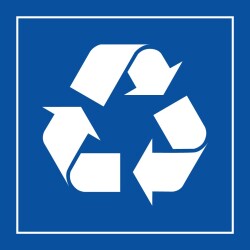 Signalétique recyclage poubelle - PI PF 066 conforme ISO 7001