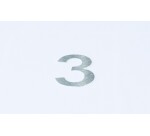 Chiffre relief en aluminium brossé chiffre - 0 - à - 9