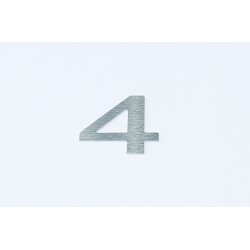 Chiffre relief en aluminium brossé chiffre - 0 - à - 9