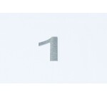 Chiffre relief en aluminium brossé chiffre - 0 - à - 9