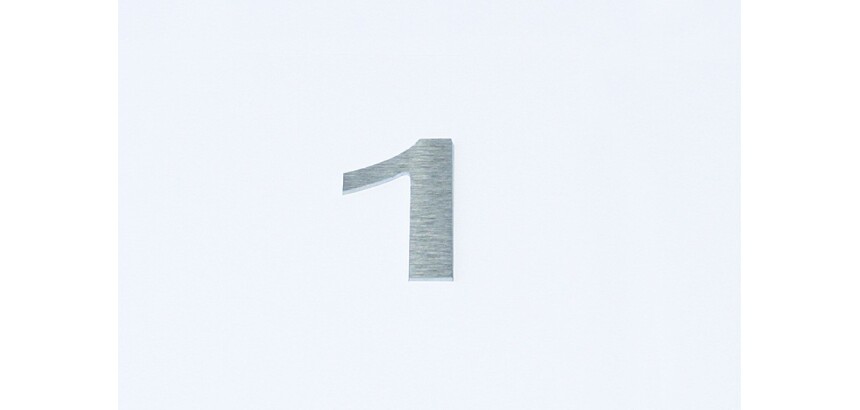 Chiffre relief en aluminium brossé chiffre - 0 - à - 9