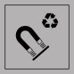 Panneau d'information - Recyclage acier magnétique - Code ISO 7001 - PI PF 064