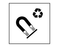 Panneau Recyclage - Acier magnétique - PI PF 064 - ISO 7001