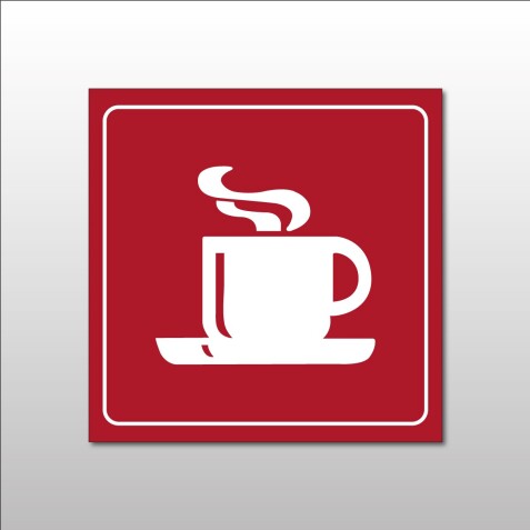 Panneau d'information - Cafétéria Tasse Chaude - Gravoply