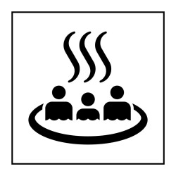 Panneau d'information - Source thermale - ISO 7001 - Gravoply