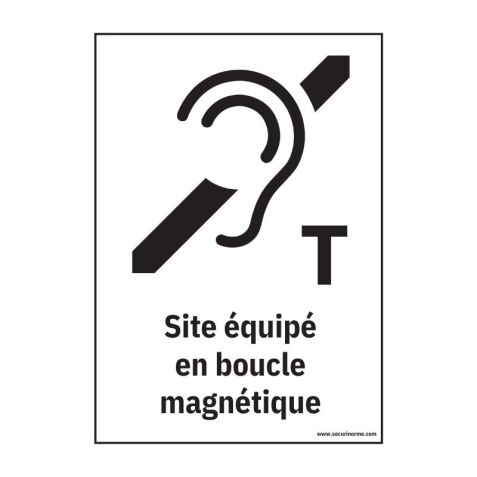 Panneau de signalétique - Pictogramme Boucle magnétique équipée