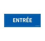Panneau ENTREE - fond bleu 210 x 75 mm
