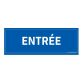 Panneau ENTREE - fond bleu 210 x 75 mm