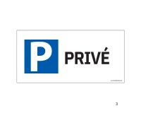 Panneau Parking Privé - 400x200 mm - Aluminium