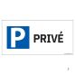 Panneau Parking Privé - 400x200 mm - Aluminium