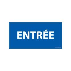 Panneau d'information - Entrée - 200 x 400 mm - Dibond