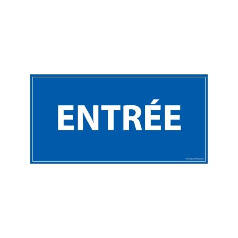 Panneau d'information - Entrée - 200 x 400 mm - Dibond