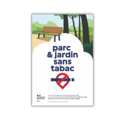 Panneau Signalétique - Espace sans tabac - Parc & Jardin