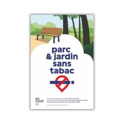 Panneau Signalétique - Espace sans tabac - Parc & Jardin