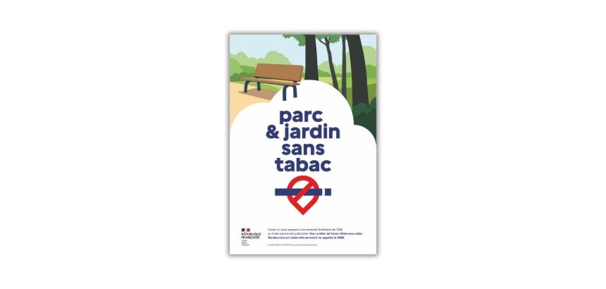 Panneau Signalétique - Espace sans tabac - Parc & Jardin