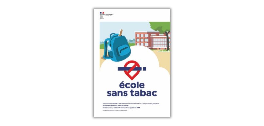 Panneau Signalétique - Espace sans tabac - École