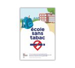 Panneau Signalétique - Espace sans tabac - École  - 297 x 420 mm (A3) - Vinyle souple autocollant