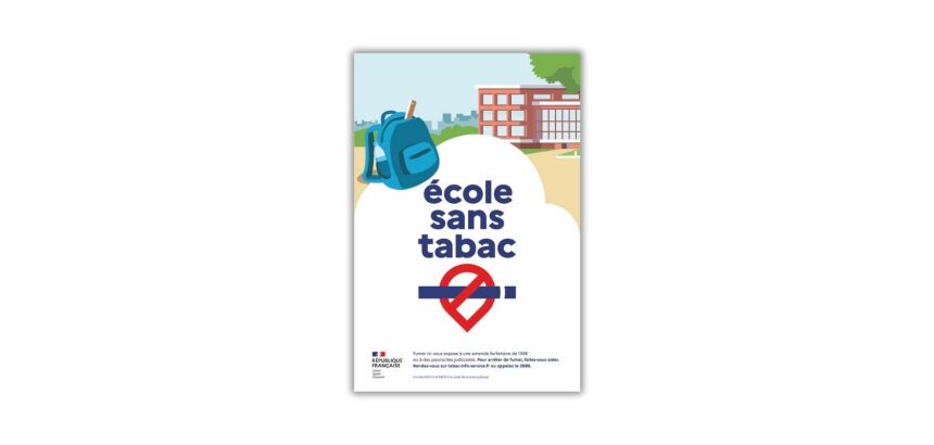 Panneau Signalétique - Espace sans tabac - École