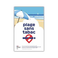 Panneau Signalétique - Espace sans tabac - Plage
