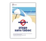 Panneau Signalétique - Espace sans tabac - Plage