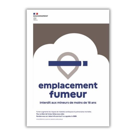 Panneau Signalétique - Emplacement Fumeur