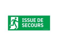 Panneau Sortie et évacuation - Signalisation Sortie de Secours  - 210 x 75 mm - Vinyle Souple Autocollant