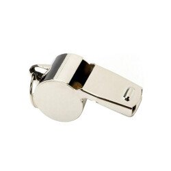 Sifflet d'évacuation - Métallique chromé avec bille en liège