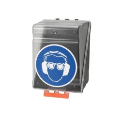 Boîte de rangement EPI - Protections oculaires et auditives - ABS  - Transparent - Maxi
