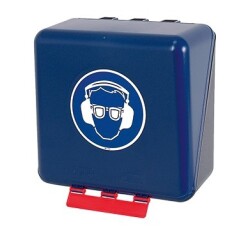 Boîte de rangement EPI - Protections oculaires et auditives - ABS  - Bleu - Maxi