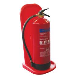 Socle porte-extincteurs - pour extincteurs de 6 à 12 kg et CO2 de 2 kg  - Rouge