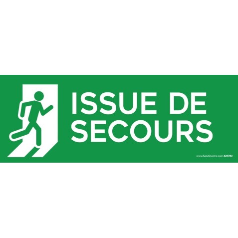 Panneau - Issue de Secours  - 210 x 75 mm - PVC