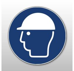 Panneau EPI Port du casque obligatoire M014 - ISO 7010