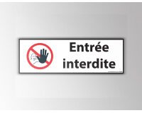 Panneau ISO 7010 - Entrée interdite - Pictogramme main