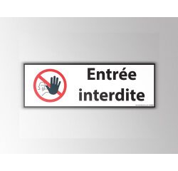 Panneau ISO 7010 - Entrée interdite - Pictogramme main