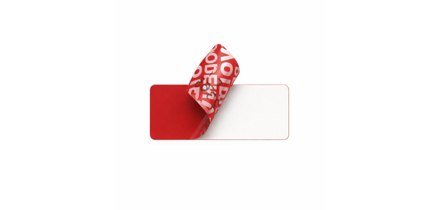 Étiquettes scellé de sécurité - Adhésif avec/sans transfert - 1000 ex  - 19 x 50 mm - Rouge - Sans transfert