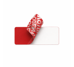 Étiquettes scellé de sécurité - Adhésif avec/sans transfert - 1000 ex  - 25 x 70 mm - Rouge - Sans transfert