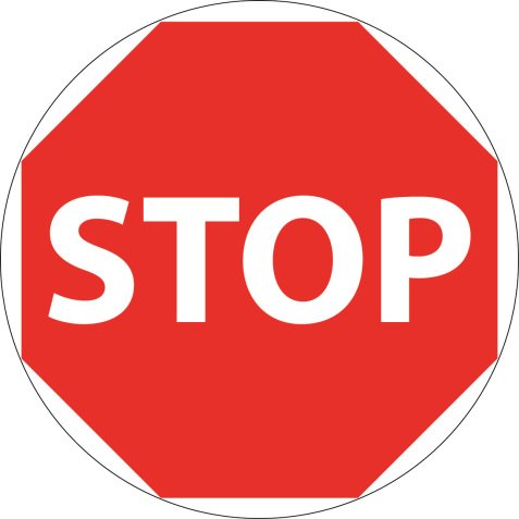 Panneau STOP AB4 - Signalétique Ronde