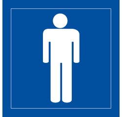Panneau WC homme - Signalétique Toilettes - Universel