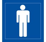 Panneau WC homme - Signalétique Toilettes - Universel