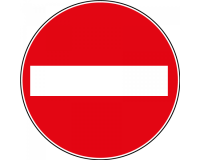 Panneau Sens Interdit Rétroréfléchissant EN 12899 - Classe RA1