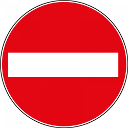 Panneau Sens Interdit Rétroréfléchissant EN 12899 - Classe RA1