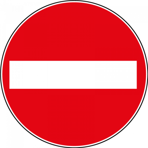 Panneau Sens Interdit Rétroréfléchissant EN 12899 - Classe RA1