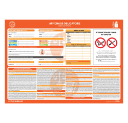 Affiche entreprise - 1 à 10 salariés - A3 - Vinyle plastifié  - A3