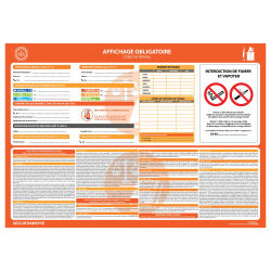 Affiche entreprise - 1 à 10 salariés - A3 - Vinyle plastifié  - A3