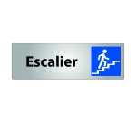 Panneau « Escalier » adhésif pour porte vitrée | PVC/Alu  - 250 x 80 mm - Blanc