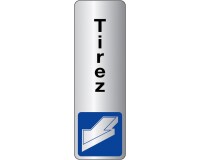 Signalétique d'information - Picto Tirez - Fixation adhésive