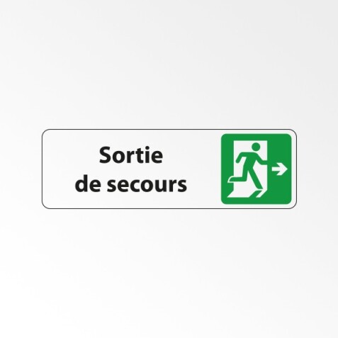 Signalétique d'évacuation - Panneau Sortie de Secours - Droite