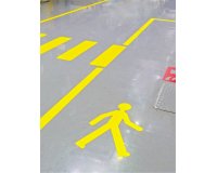 Adhésif de marquage au sol - Symbole piéton - 478 x 735 mm  - Jaune